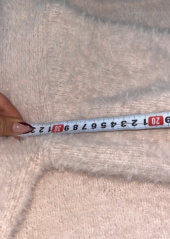 Kadın Beyaz Triko Uzun Kollu Kazak - Görsel 4