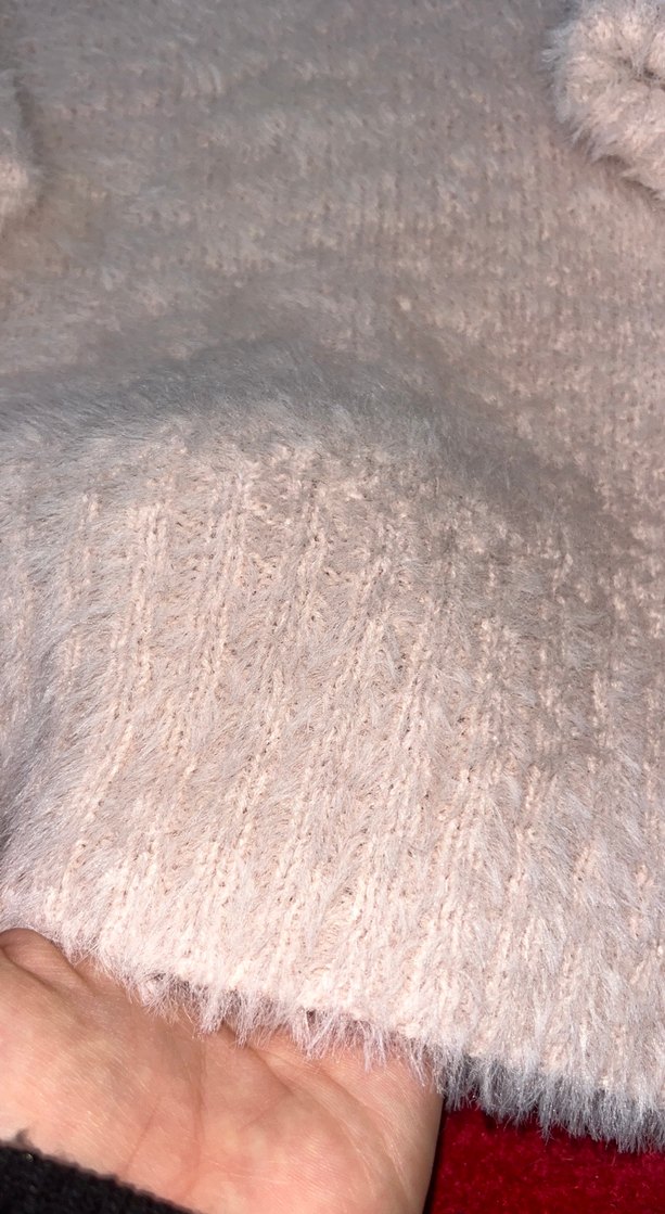 Kadın Beyaz Triko Uzun Kollu Kazak - Görsel 2