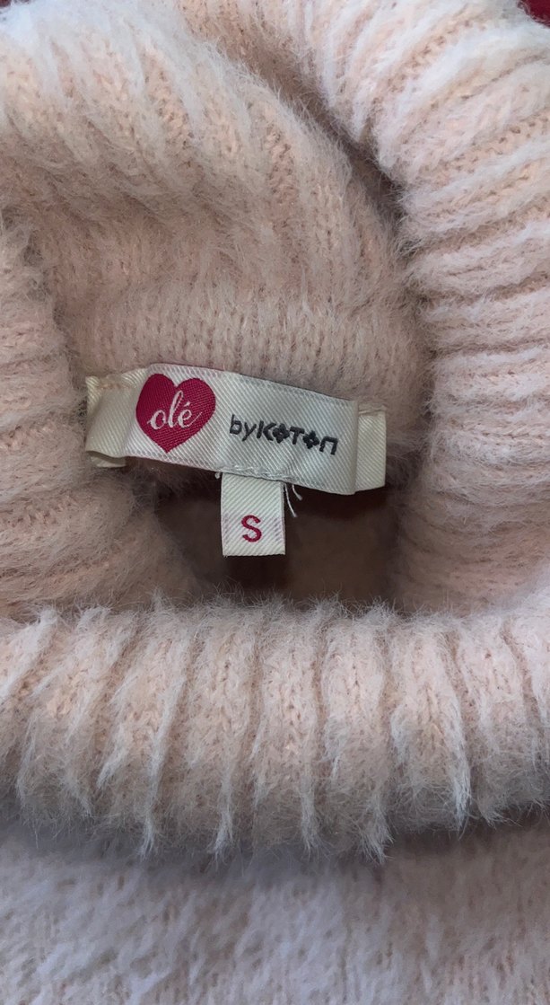 Kadın Beyaz Triko Uzun Kollu Kazak - Görsel 5