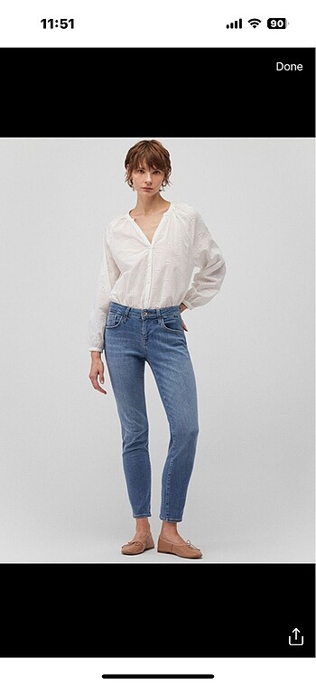 ada casual vintage indigo mavisi jean pantolon 30/29