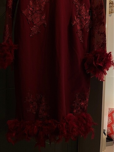 DANTELLİ BORDO ABİYE - Görsel 5