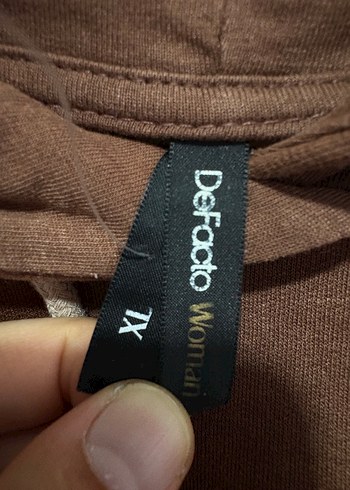 Kahverengi Kapüşonlu Oversize Sweatshirt - Görsel 4