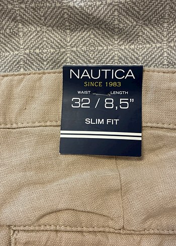 Bej Keten Erkek Mini Şort - Görsel 3