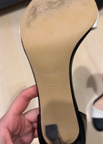 İtalyan Siyah Beyaz Stiletto Topuklu Kadın Akşam Ayakkabısı - Görsel 5