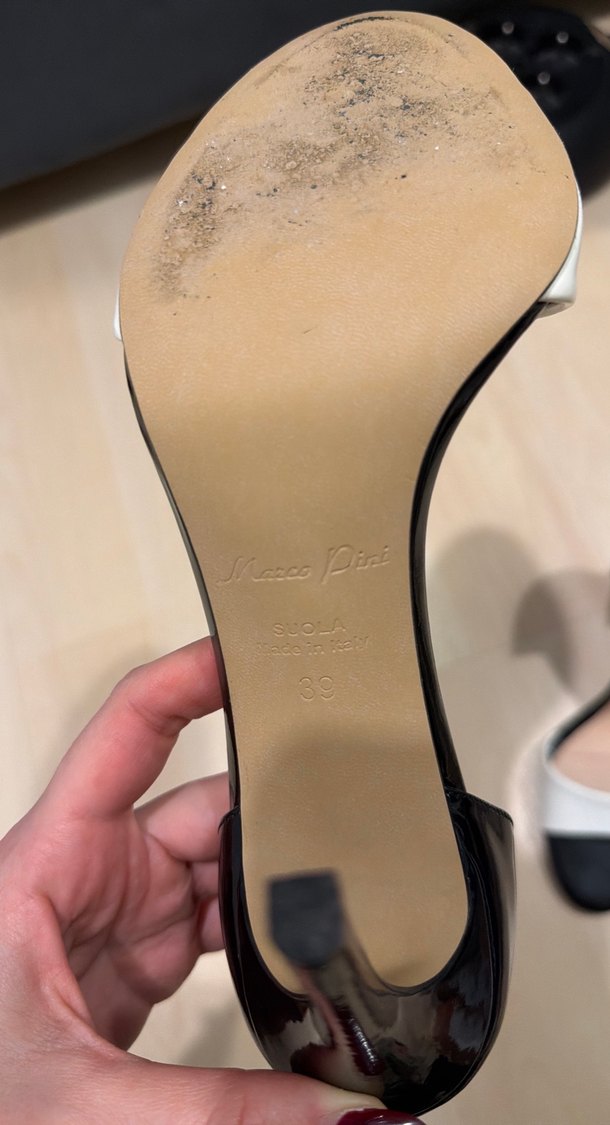 İtalyan Siyah Beyaz Stiletto Topuklu Kadın Akşam Ayakkabısı - Görsel 5