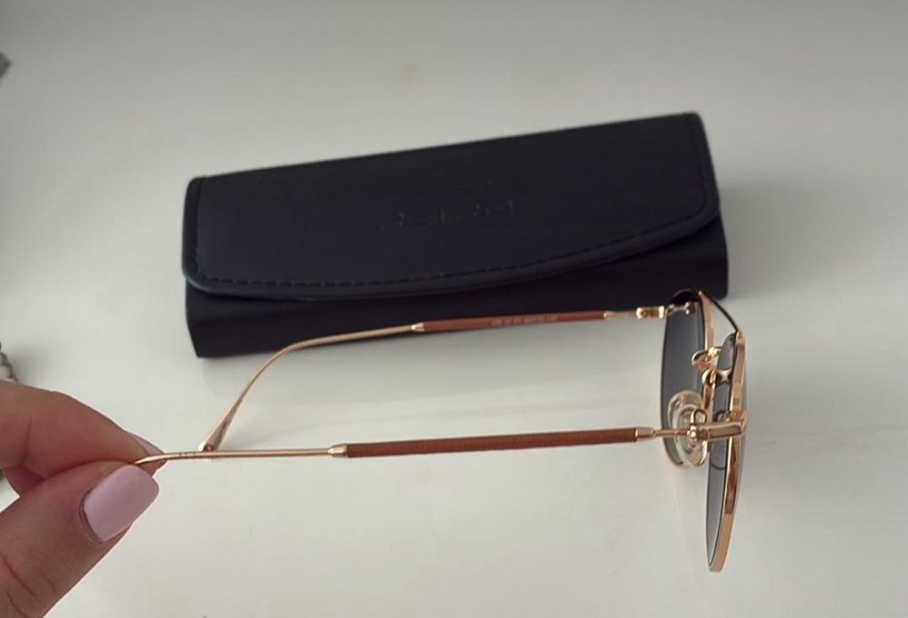 Parlak Altın Modern Klasik Kadın Güneş Gözlüğü - Görsel 2