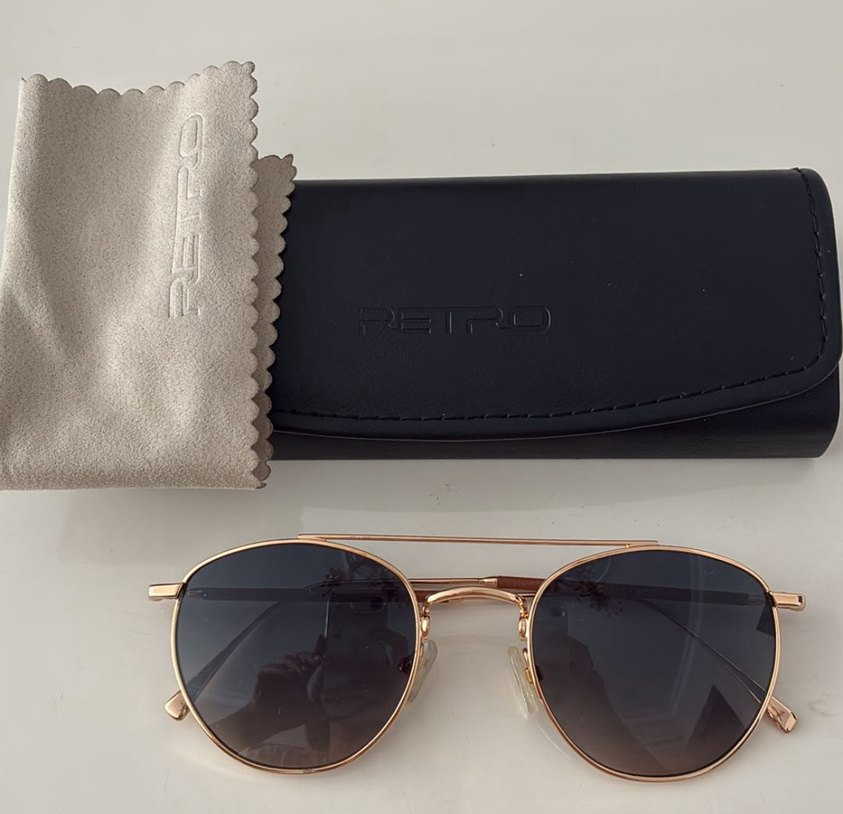 Parlak Altın Modern Klasik Kadın Güneş Gözlüğü - Görsel 3