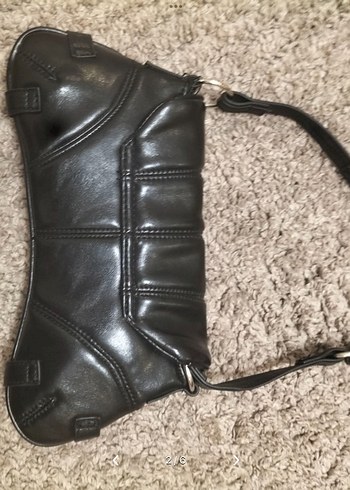 Bershka Deri Kadın Biker Clutch Çanta - Görsel 2