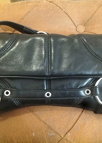 Bershka Deri Kadın Biker Clutch Çanta - Görsel 5