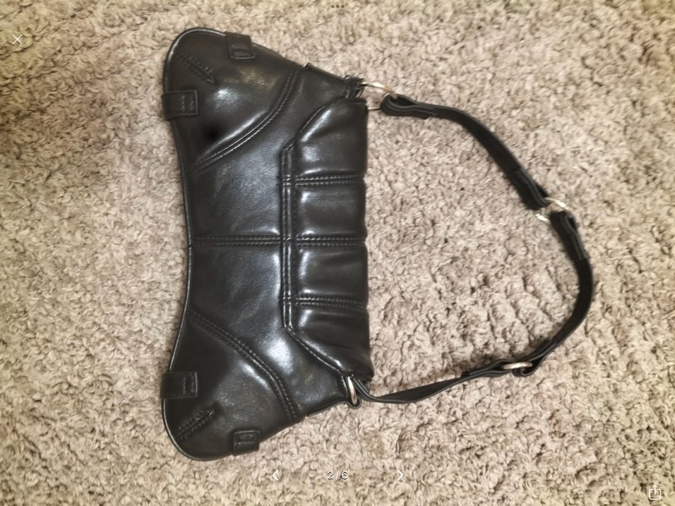 Bershka Deri Kadın Biker Clutch Çanta - Görsel 2