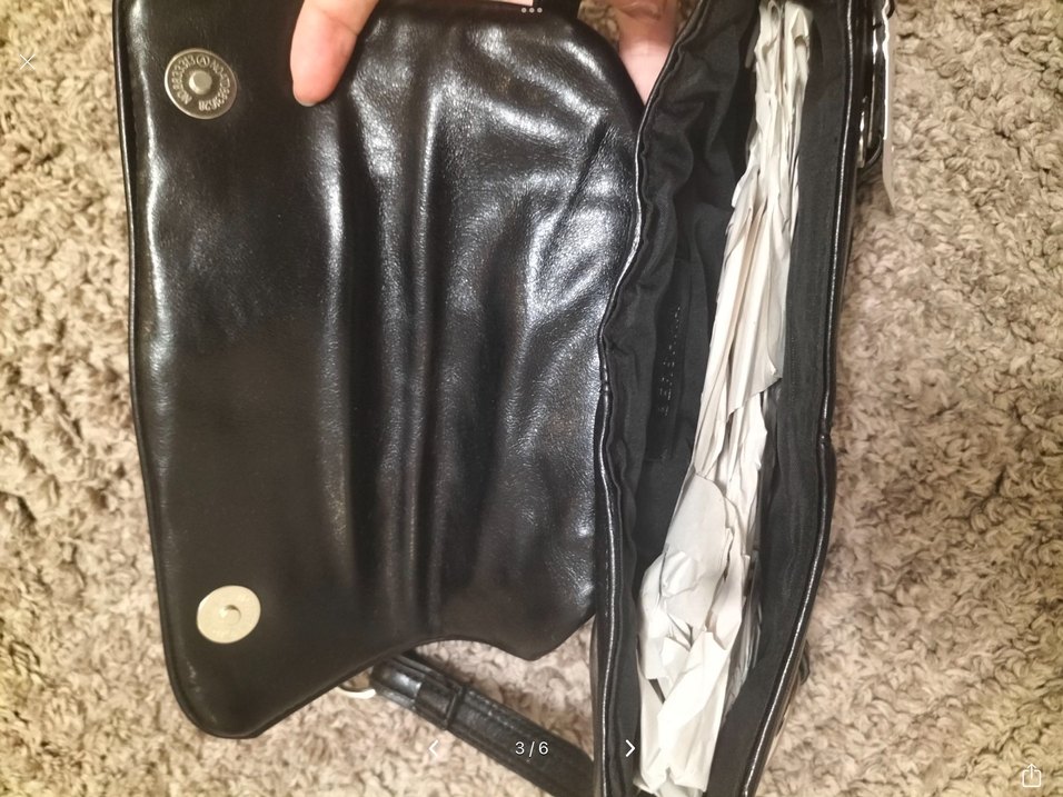 Bershka Deri Kadın Biker Clutch Çanta - Görsel 3