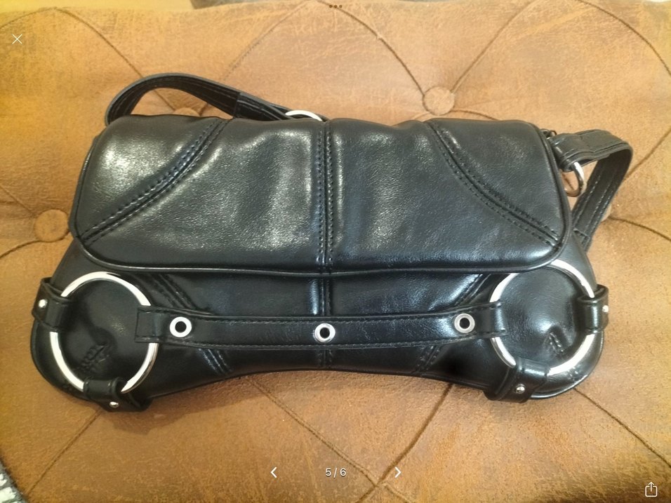 Bershka Deri Kadın Biker Clutch Çanta - Görsel 5