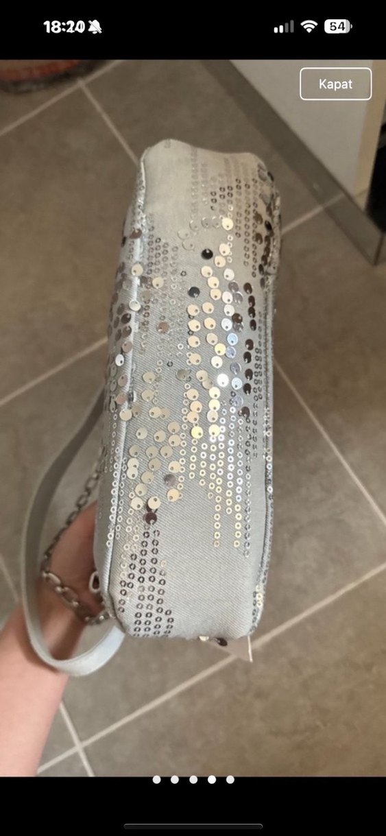 Bershka pullu Gri Zincir Detaylı Kadın Çanta - Görsel 3