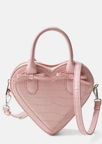 Pembe Yılan Desenli Tokalı Kadın Çanta - Görsel 4