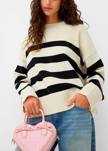 Pembe Yılan Desenli Tokalı Kadın Çanta - Görsel 5