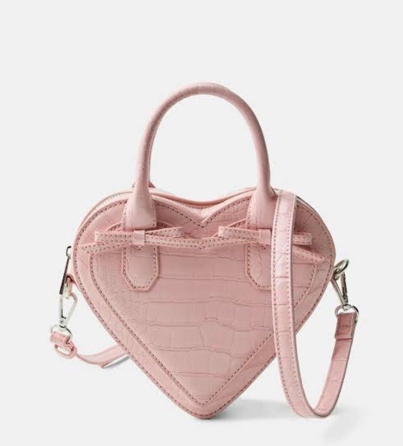 Pembe Yılan Desenli Tokalı Kadın Çanta - Görsel 4