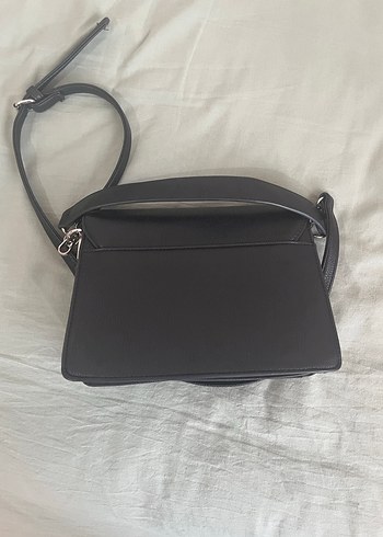Siyah Deri Kadın Çanta Tokalı - Görsel 4