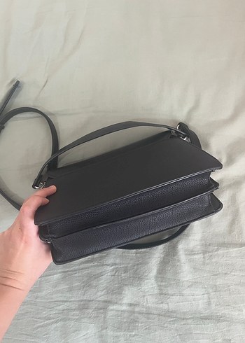 Siyah Deri Kadın Çanta Tokalı - Görsel 5