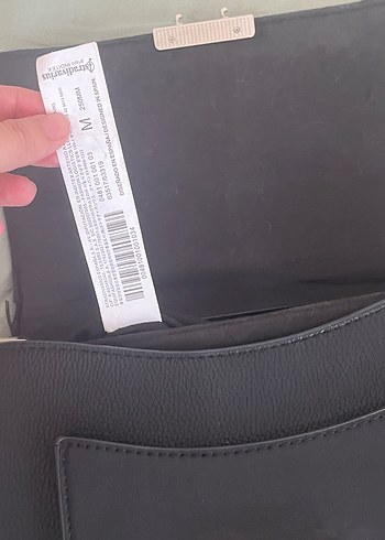 Siyah Deri Kadın Çanta Tokalı - Görsel 3