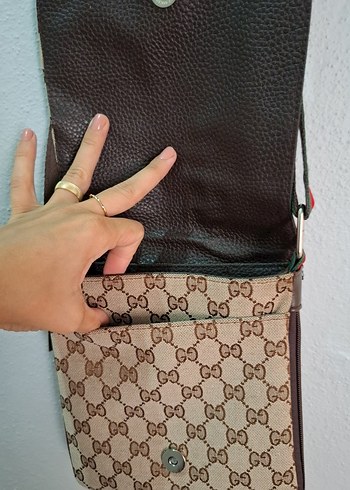 Kahverengi Baskılı Kadın Çapraz Çanta - Görsel 4