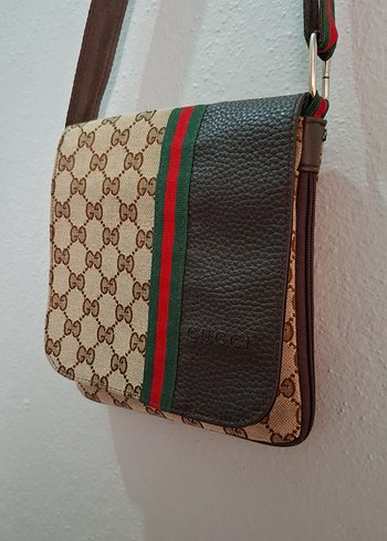 Kahverengi Baskılı Kadın Çapraz Çanta - Görsel 5