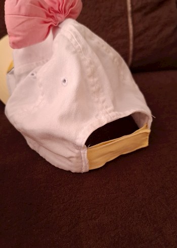 Beyaz Pofuduk Kız Çocuk Şapka - Görsel 5