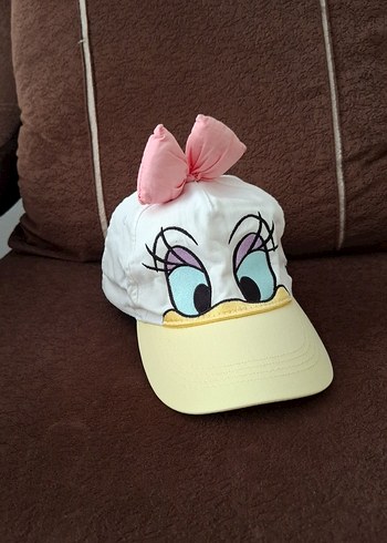Beyaz Pofuduk Kız Çocuk Şapka - Görsel 2