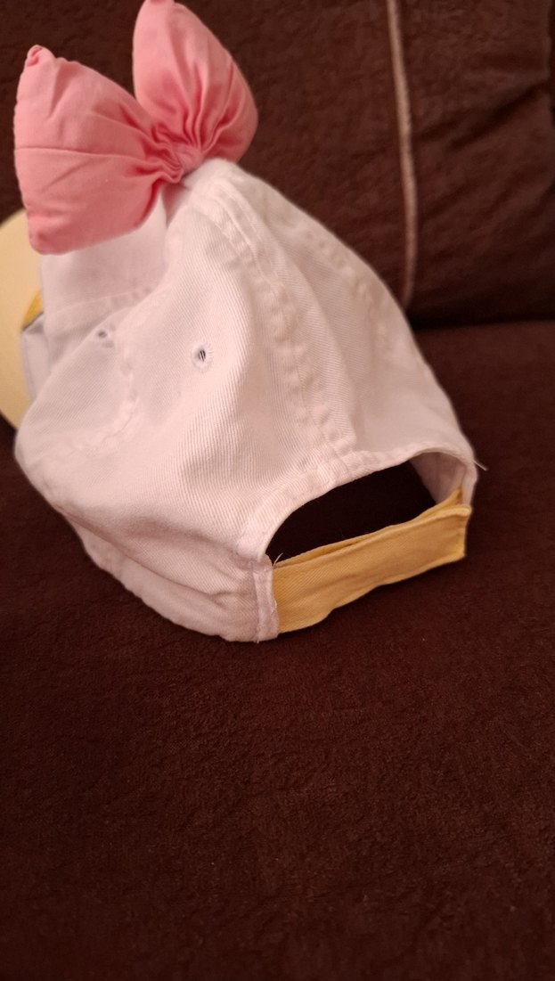 Beyaz Pofuduk Kız Çocuk Şapka - Görsel 5