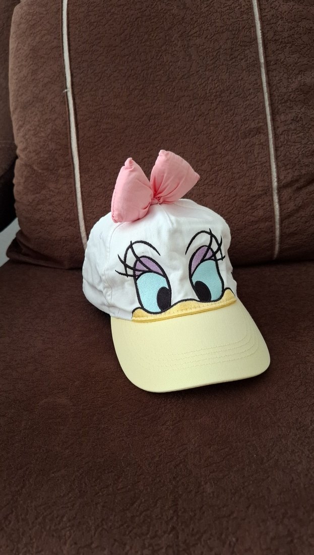 Beyaz Pofuduk Kız Çocuk Şapka - Görsel 2
