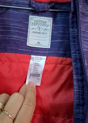 Kız Çocuk Mor Fermuarlı Ceket decathlon marka - Görsel 4