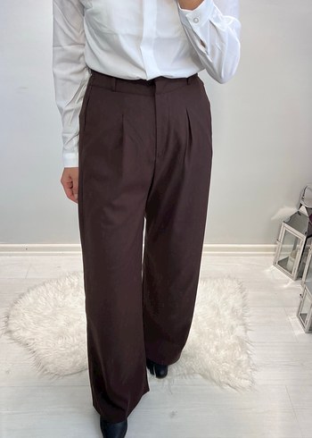 Acı Kahve Pile Detaylı Pantolon - Görsel 3