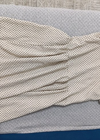Zara Zara Gri Puantiyeli kız çocuk elbise krem renk