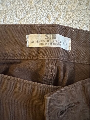 38 Beden Stradivarius Kadın Kahverengi Kargo Pantolon