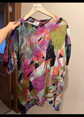 Kadın Çok Renkli Batik Desenli tunik - Görsel 2