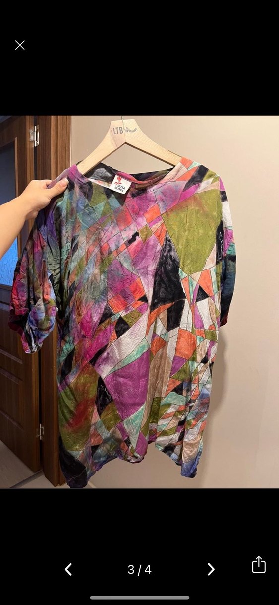 Kadın Çok Renkli Batik Desenli tunik - Görsel 2