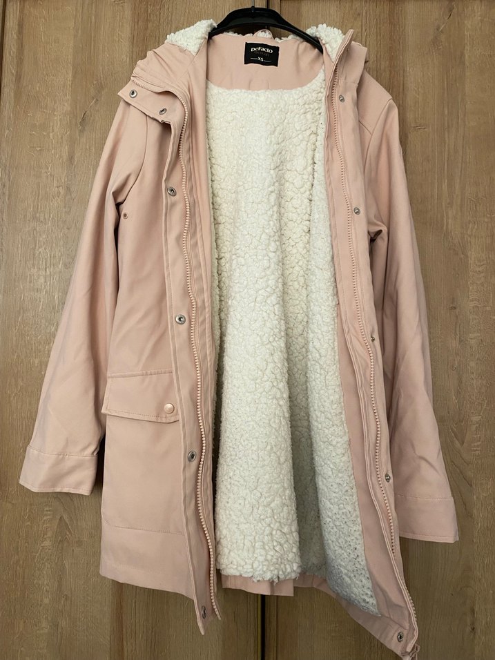 Pudra Düğmeli Midi Kadın mont - Görsel 2