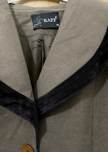 Kadın Bej Uzun Keten Kaban - Görsel 3