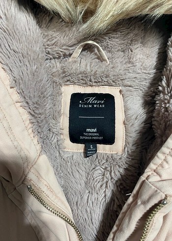 Kapüşonlu Bej Kadın Mont - Görsel 2