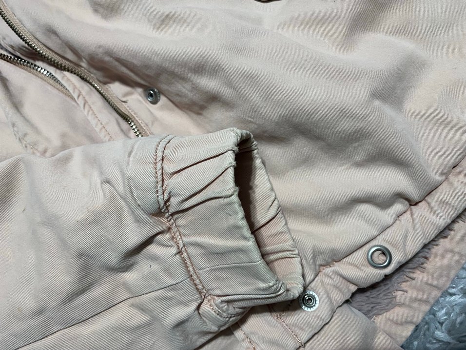 Kapüşonlu Bej Kadın Mont - Görsel 5