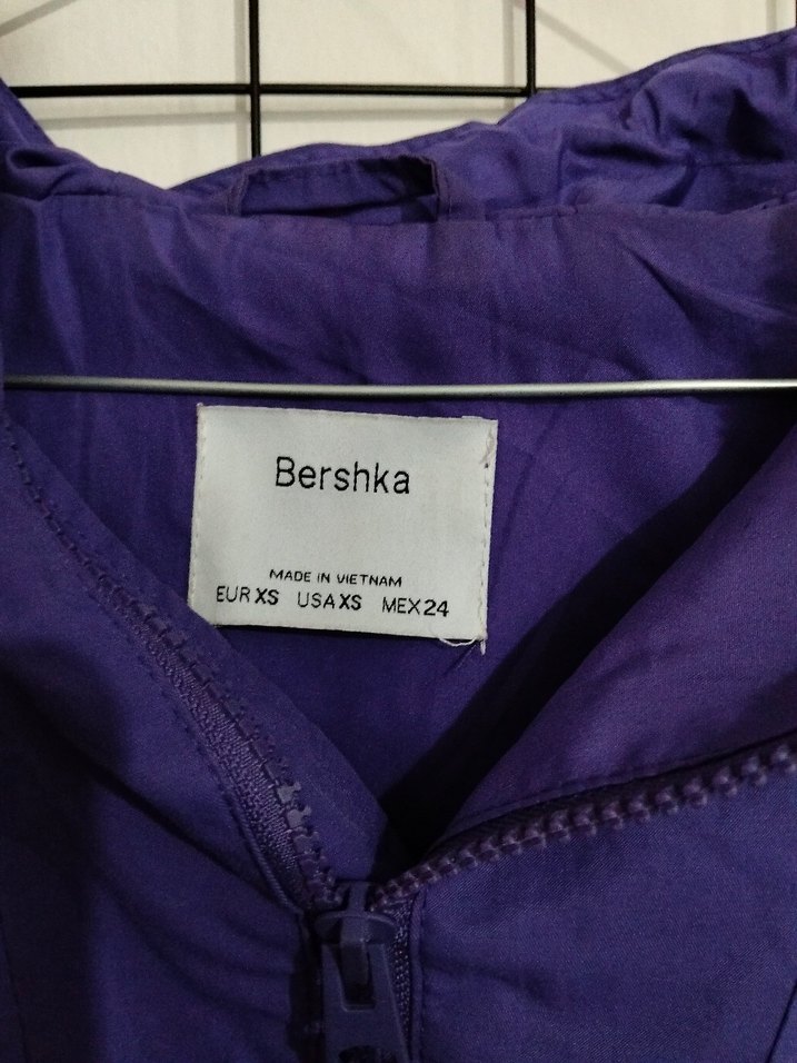 Mor Midi Kadın Ceket Fermuarlı - Görsel 2