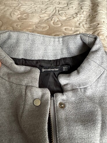 xl Beden gri Renk Stradivarius gri kaban