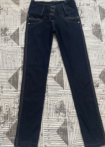 vintage düşük bel lacivert denim pantolon
