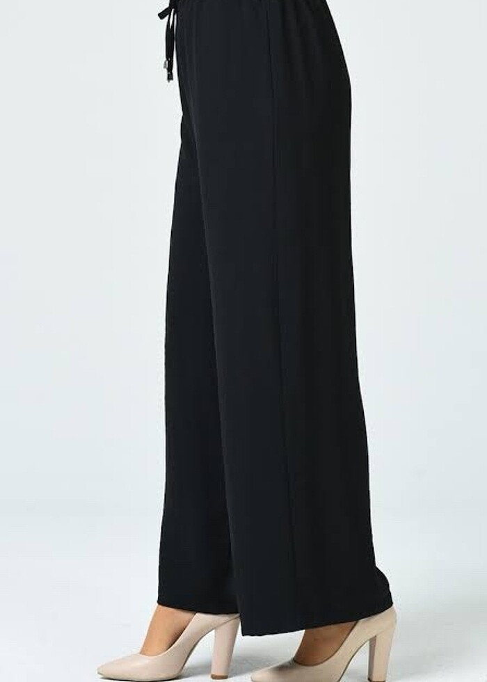 SİYAH AEROBİN KUMAŞ PANTOLON - Görsel 2