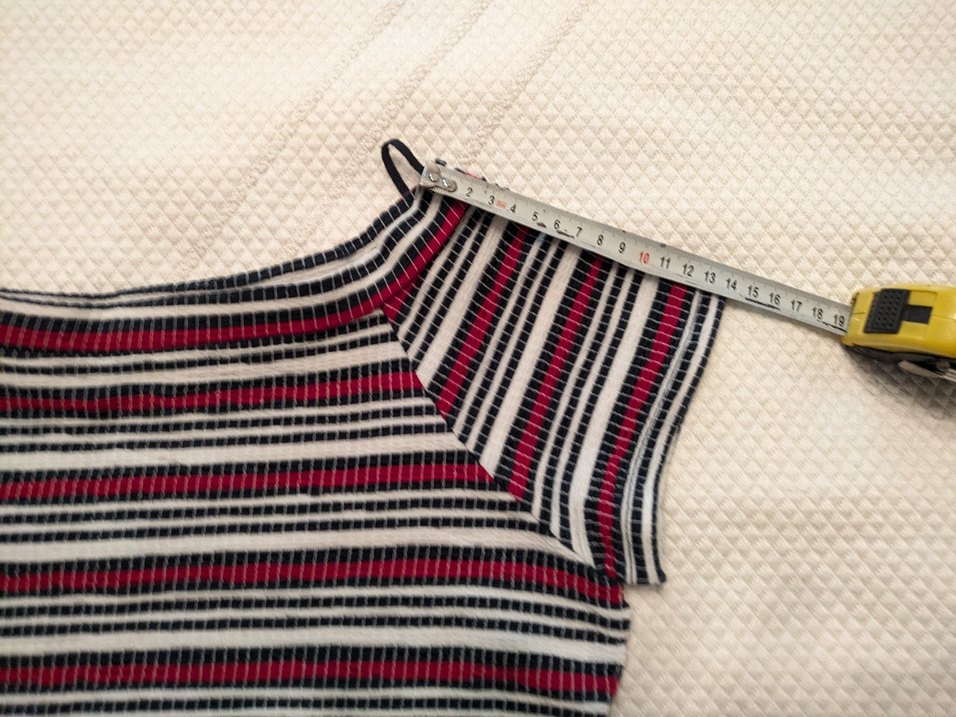 Çizgili kayık yaka crop tişört - Görsel 3