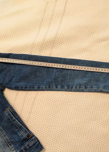 Düğmeli Mavi Kadın Denim Ceket - Görsel 7