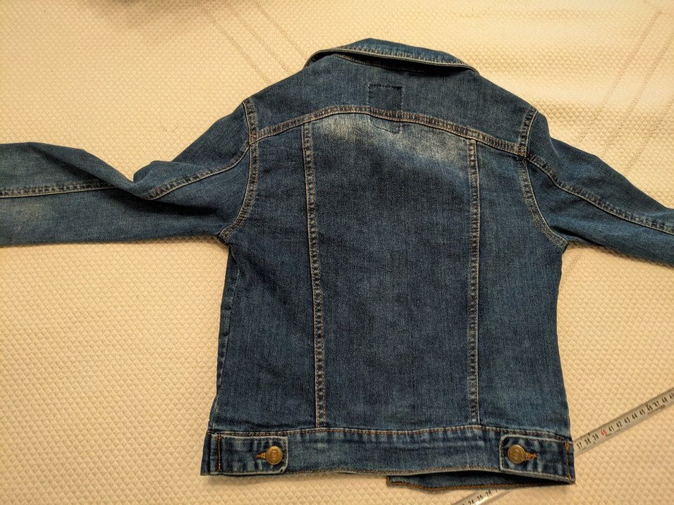 Düğmeli Mavi Kadın Denim Ceket - Görsel 2