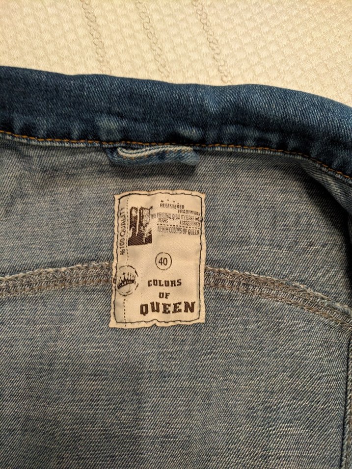 Düğmeli Mavi Kadın Denim Ceket - Görsel 5