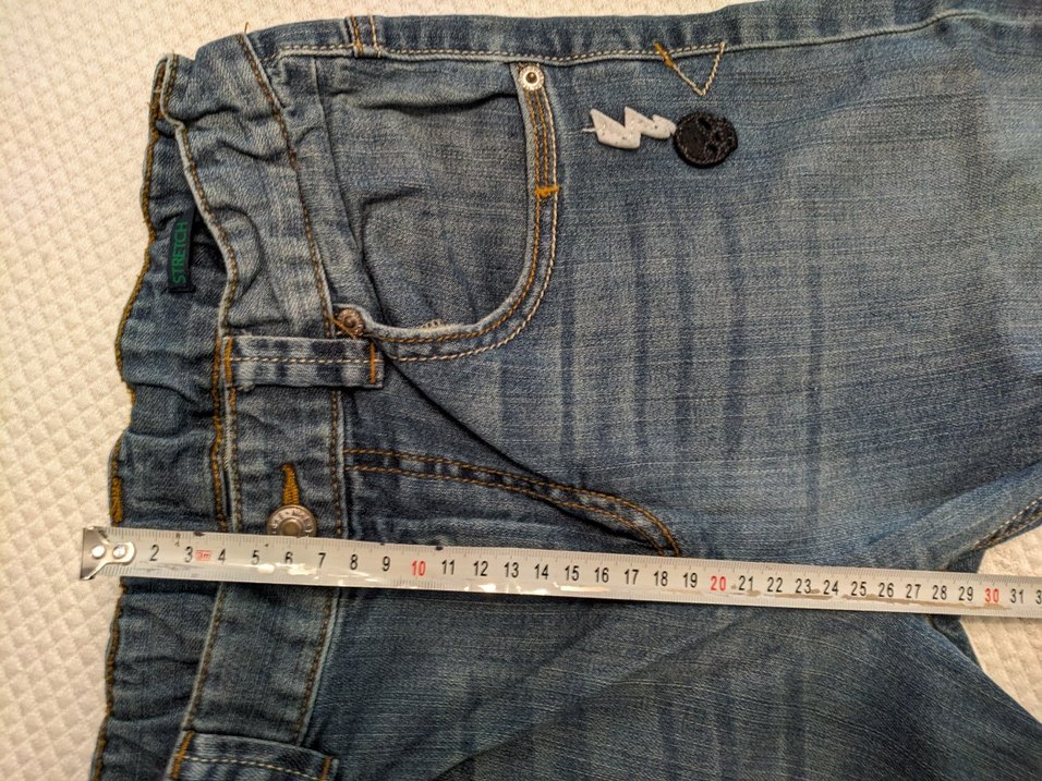 Benetton beli ayarlanabilir erkek çocuk kot pantolon - Görsel 5