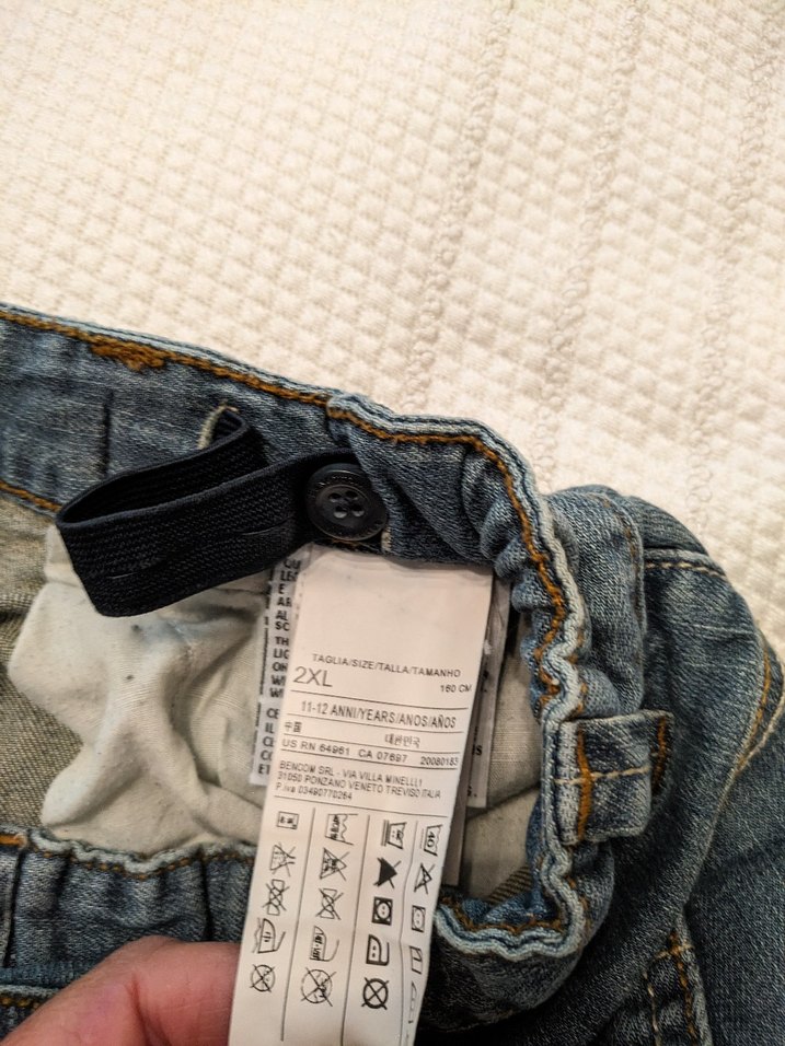 Benetton beli ayarlanabilir erkek çocuk kot pantolon - Görsel 2