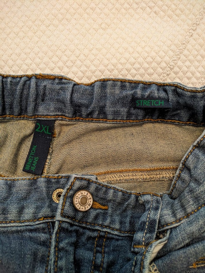 Benetton beli ayarlanabilir erkek çocuk kot pantolon - Görsel 3